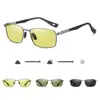 Nuevas Gafas de Sol Polarizadas para Hombre con Montura Pequeña de Metal, Gafas de Sol para Conducir con Visión Nocturna, Gafas de Sol para Conductor que Cambian de Color al por Mayor A743