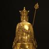 Latón Ksitigarbha Bodhisattva Ksitigarbha Bodhisattva Ksitigarbha Bodhisattva Estatua para el Hogar Salsa Tres Santos Adornos de Bronce Tamaño Grande