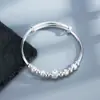 Nuevo Pulsera Wufu para Mujer Cobre Blanco Chapado en Plata Pulsera Sólida de Moda Estilo Chino Joven Bolsa de la Suerte Pulsera de Empuje y Tirón