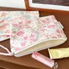 Estilo Ins Bolsita de Maquillaje con Cremallera Floral de Primavera Bolsa de Artículos de Tocador de Perro Lindo Bolsa de Almacenamiento Portátil Bolsa Interior