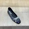 Zapatos Planos Estilo Ballet con Lunares Negros Estilo Coreano para Mujer, Nuevo Modelo de Otoño, Elegantes y Delicados Zapatos Mary Jane que Combinan Bien con Vestidos