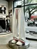 Calça Casual Cinza Solta Patchwork Estilo Americano Masculina Outono Caimento Solto Perna Reta Estilo Preguiçoso Calça Banana