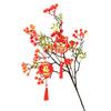 Flor de simulación de fruta de otoño baya roja estilo chino nuevo sala de estar mesa de comedor planta Gaulteria fruta de la fortuna arreglo de flores secas decoración de ramo
