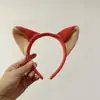 Acessório de Cabeça Halloween Desenho Animado Gato Orelha Plush Cabelo Amassado Coroa Alta Cosplay Decoração de Performance Acessório de Cabelo