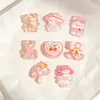 Accesorios de resina transparentes de chica de la jungla de dibujos animados Pegamento de crema DIY Imanes para refrigerador Accesorios para el cabello Llavero de zueco Parches