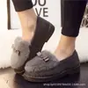 2023 novo estilo gorro outono e inverno quente sapatos planos de algodão sapatos de mãe sapatos femininos com forro de fleece sapatos de estudante para ambientes internos estilo coreano antiderrapante