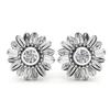 Zhen Rong deseo nuevos aretes de flores Europa y los Estados Unidos aretes de crisantemo girasol girasol chapados en oro de 18k joyería para las orejas