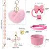 Acessórios para Copa Stanley: Laço, Canudo, Corda de Mão, Capa de Silicone para Copo, Pingente de Coração com Bola de Pelo para Envio Direto (Dropshipping)
