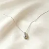 Collar con Colgante Minimalista de Gota de Agua Transfronterizo Cadena de Clavícula de Acero Inoxidable Nicho Joyería al por Mayor para Mujeres Acero Inoxidable 304