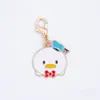 Colgante de esmalte de dibujos animados blanco, colgante de aleación en tono blanco, accesorios para manualidades, adorno colgante decorativo, accesorio para llavero, venta al por mayor