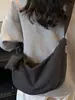 Bolso de Mano Plegado Estilo Coreano Estilo Perezoso Forma de Empanada para Mujer Nuevo Otoño e Invierno 2025 Ligero Gran Capacidad Hombro Único Cruzado