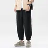 Pantalones jogger holgados de moda para hombre estilo japonés transfronterizo, verano 2026, pantalones anchos estilo Hong Kong, pantalones largos de moda para hombre, pantalones casuales