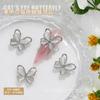 Libro Rojo Pequeño Ojo de Gato Mariposa Aleación Accesorios para Uñas Metal Hueco Diamante de Cristal Decoración para Uñas Postizas Accesorios para Uñas