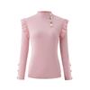 Otoño e invierno 2022 Europa y Estados Unidos eBay AliExpress wish manga larga ajustada botón axila con volantes camisa base chaqueta mujer