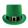 Tejido de Punto Compuesto Eva Sombrero Alto St Irlandés. Sombrero Alto Verde del Día de San Patricio Sombrero Decorativo de Trébol