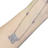 Versa chico guapo Tan clave tiempos mismo collar hombres y mujeres pareja chapado en oro microincrustado circón brillante colgante exquisito diario