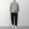 Terno Masculino 2024 Primavera e Outono Novo Waffle Moda Jovem Cor Sólida Manga Longa Casual Esportivo para Homens