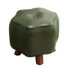 Taburete Pequeño para el Hogar, Taburete Bajo para Sala de Estar, Asiento Creativo para Niños, Reposapiés de Sofá Resistente y Duradero, Taburete de Madera Maciza para Cambiar Zapatos