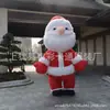 Disfraz de mascota de dibujos animados de Papá Noel, Muñeco inflable de rendimiento de panda navideño, Accesorios interactivos de calentamiento para centros comerciales al aire libre