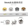 Clavos Redondos con Punta de Cobre de Cuatro Puntas de Venta Caliente, Clavos Metálicos con Punta Estilo Punk, Remaches Decorativos para Zapatos, Botas y Artículos de Cuero, Suministro Mayorista