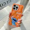 Capa de Celular de Silicone Estéreo com Ponto de Coração Fofo Adequada para Apple 1716Promax Anti-Queda