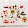 Accesorios de Joyería DIY Sombrero Tacones Altos Corazón Lazo Hueso Pequeño Acero Inoxidable 304 Colgante Esmaltado