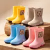 Botas de Lluvia Estilo Deportivo de Media Pantorrilla para Niños Mayores y Estudiantes de Primaria, Disponibles en Stock, para Niños y Niñas, Antideslizantes, Ligeras, Dropshipping