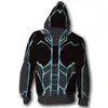 Sudadera con capucha deportiva con cremallera y estampado 3D de Tony Stark de Vengadores 4, Sudadera con capucha, Abrigo perimetral