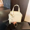 Bolsa Tote Boston Estilo Coreano con Colgante de Estrella Comercio Exterior de Alta Calidad Versátil Bolso de Hombro para Mujer Bolso de Bowling Retro Elegante