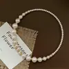 Gargantilla de Perlas Exagerada de Moda Europea y Americana, Cadena para Clavícula Elegante de Pedrería de Lujo Ligero Estilo Francés, Diseño de Nicho