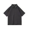 Comercio exterior transfronterizo ropa de hombre camiseta polo de algodón piqué 220g camiseta de hombre verano nueva casual cuello camisero camiseta con media cremallera
