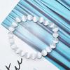Pulsera de Piedra Ojo de Gato de 8 mm con Diseño Bicolor Graduado Transparente Hielo, Pulsera de Piedra Shoushan con Cuentas de Vidrio, Joyería Suave que se Envuelve Alrededor del Dedo