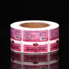 Rollos de Pegatinas Adhesivas PVC Impresión Publicitaria Pegatinas para Etiquetas de Alimentos Pegatinas Selladoras para Snacks de Intestino de Pescado Producción de Grado Alimentario