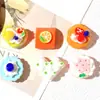 Sorvete Bolo de Frutas Brinquedo de Comida Desenho Animado Acessórios DIY Feitos à Mão Cola de Creme Resina Peças Pequenas Materiais Atacado
