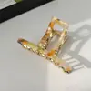 Pasador de Perlas para Mujer Clip de Lazo Estilo Coreano Pinza de Tiburón para la Parte Trasera de la Cabeza Accesorios Metálicos Grandes y Simples para el Cabello