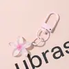 Chaveiro Pequeno de Flor Transparente Colorido Estilo Ins Feminino Pingente de Chave Fofo Decoração para Bolsa de Chaves, Bolsa de Fones de Ouvido