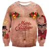 Sudadera Redonda de Navidad Más Popular de Amazon 2025 Casual Divertida Sudadera con Estampado 3D para Hombre y Mujer