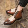 Zapatos de Cuero Puntiagudos de Caña Alta Moda Juvenil Estilo Británico Otoño, Botas Martin de Caña Media Tendencia Estilo Coreano Peluquero