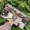 Meias esportivas de algodão para mulheres, trama de mil pés, comprimento até o meio da panturrilha, tricô à máquina integrado, meias de algodão, cor sistema Maillard café com leite de moca, 26 Outono/Inverno