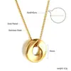 Collares Colgantes de Perla con Chapado en Oro 18K de Acero Inoxidable Más Vendidos en Europa y América, Collares Versátiles de Lujo Ligero, Joyería Geométrica para Mujeres