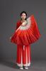 Abanico de Danza Wanjiang Seda Roja Aumentar Largo Cuadrado Danza Clásica Abanico de Seda Jiuer Accesorios de Actuación
