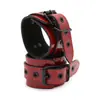Brinquedos de casal, produtos adultos, coleira de pescoço trancável, acessórios de bondage e flirt, venda vermelha, mordaça, chicote de cavalo, chicote de couro