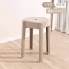 Bancos de Plástico para Uso Doméstico, Bancos Redondos Engrosados, Diseño Creativo Moderno Minimalista, Apilables para Sala de Estar, Bancos Altos de Plástico Apilables para Mesa de Comedor