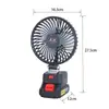 Ventilador Pequeño Transfronterizo, Recargable, Batería de Larga Duración, Batería de Litio para Escritorio Exterior Camping, Portátil para Puestos, Dormitorios, Tiendas de Campaña