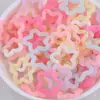 Color Gelatina Recorte Estrella de Cinco Puntas Color Transparente Agujero para Colgar Flor de Ciruelo Estrella Llavero DIY Materiales para Decoración de Manos Accesorios