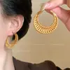 Pendientes Geométricos de Flor de Ratán Estilo Resort de Playa, Pendientes de Lujo Ligero y de Gama Alta, Pendientes Bohemios de Moda y Personalizados