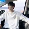 Camiseta de Manga Larga para Hombre con Sentido de Diseño Nuevo Otoño 2026 Suelta Casual Sudadera Superior Camiseta LOGOTIPO Personalizable