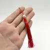 Punta con Borla con Perlas de Simulación Accesorios Hechos a Mano diy Material Punta Colgante Borla para Ropa Estilo Chino
