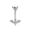 Venda quente transfronteiriça novo anel de umbigo de animal morcego anel de umbigo de aço inoxidável prego do umbigo ornamentos do umbigo joias para piercing corporal