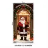 Tela de Fondo Navideño Transfronteriza Personalizada Bandera de Jardín Pareja Cortina de Puerta Pancarta Navideña Bandera de Fiesta para Puerta Decoración